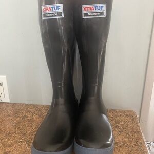 XTRATUF Women's Black 15” Legacy Boots Beach glass print size 9